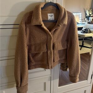 abercrombie shearling jacket size medium